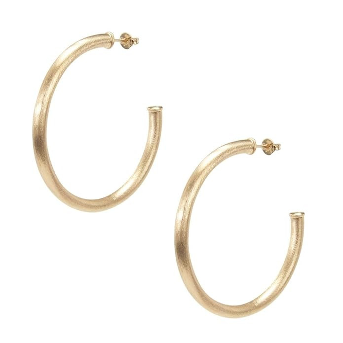 Sheila Fajl Smaller Favorite Tubular Hoop Earrings in Brush Champagne | Amazon (US)