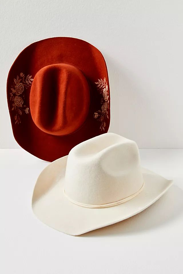 Desert Rose Embroidered Cowboy Hat | Free People (Global - UK&FR Excluded)