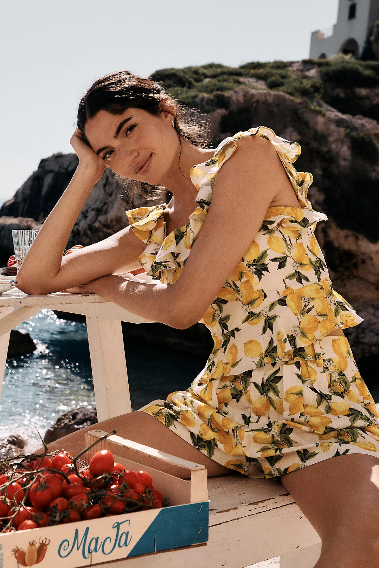 En Saison Blanca Pleated Shorts | Anthropologie (US)