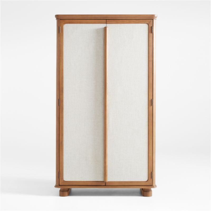 Kenmore Linen and Wood Storage Cabinet by Jake Arnold | Crate & Barrel | Crate & Barrel