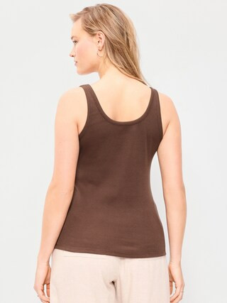 First-Layer Ribbed Scoop-Neck Tank Top | Old Navy (US)