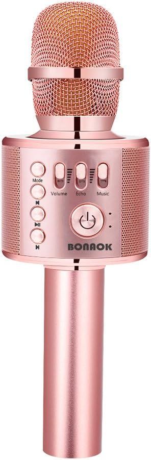 BONAOK Wireless Bluetooth Karaoke Microphone,3-in-1 Portable Handheld karaoke Mic Speaker Machine... | Amazon (US)