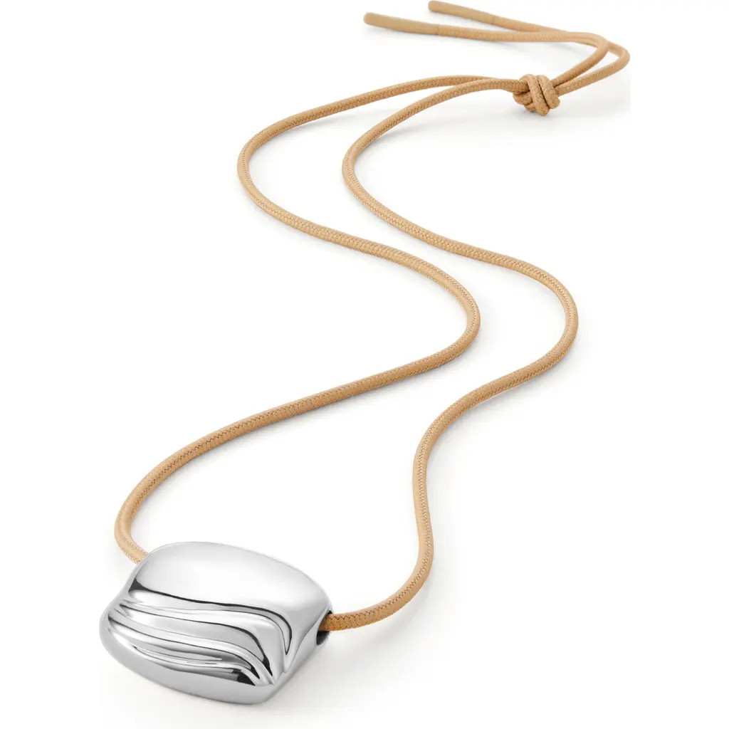 JENNY BIRD Rue Pendant Rope Necklace in High Polish Silver at Nordstrom | Nordstrom