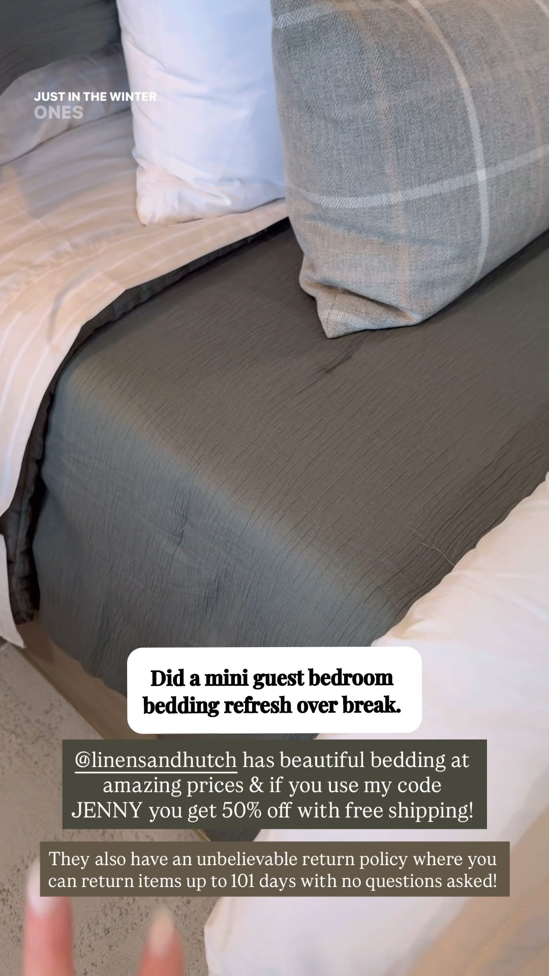 Mini guest bedroom bedding update with some new pieces from Linen & Hitch. JENNY saves you 50% off your order! 

#LTKFindsUnder100 #LTKHome #LTKSaleAlert