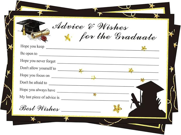 Fibevon Graduation Advice Cards - 50-Pack Graduate Party Supplies 2026 Advice for the Graduate Gr... | Amazon (US)