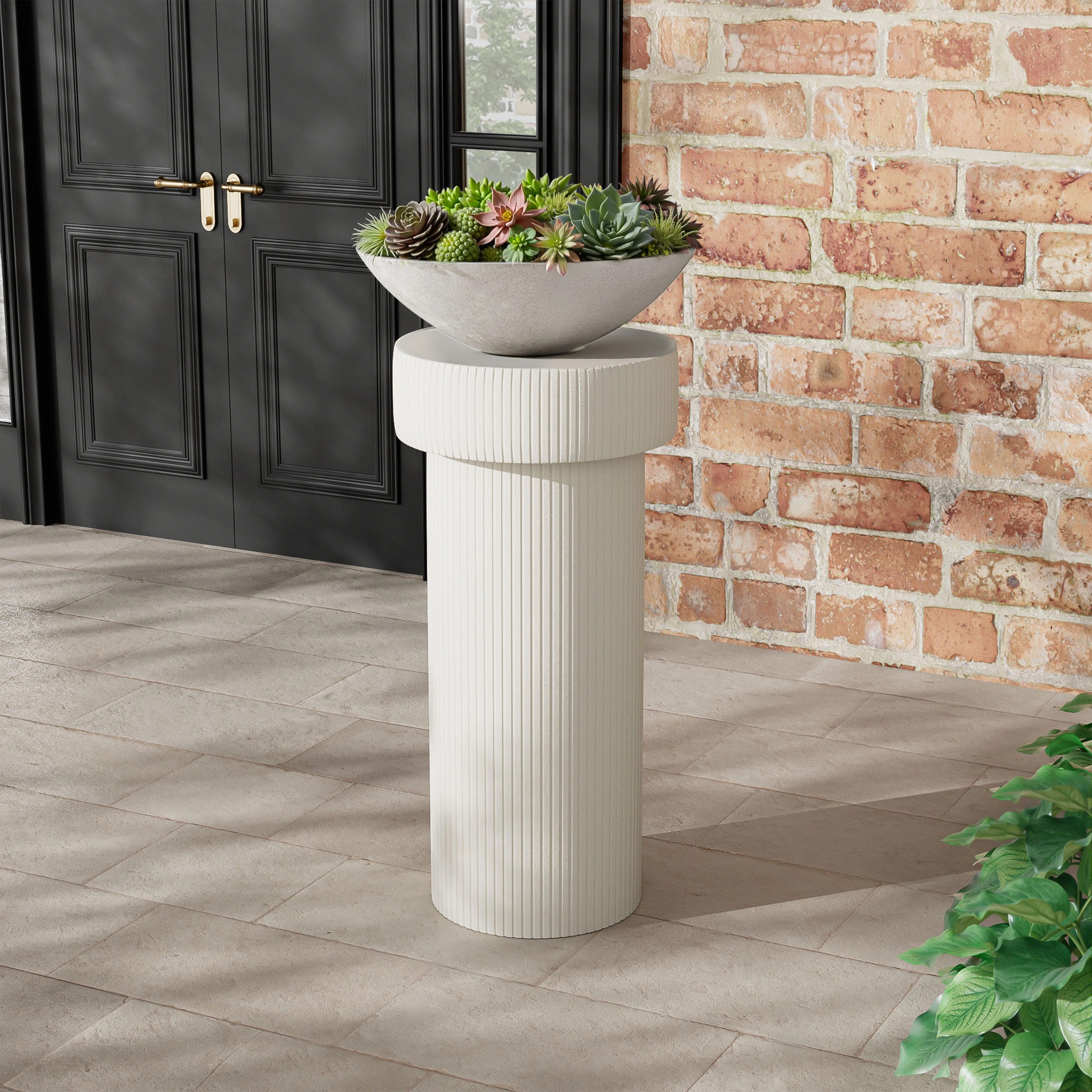 Kian Pedestal Column Magnesium Oxide Plant Stand | Wayfair North America