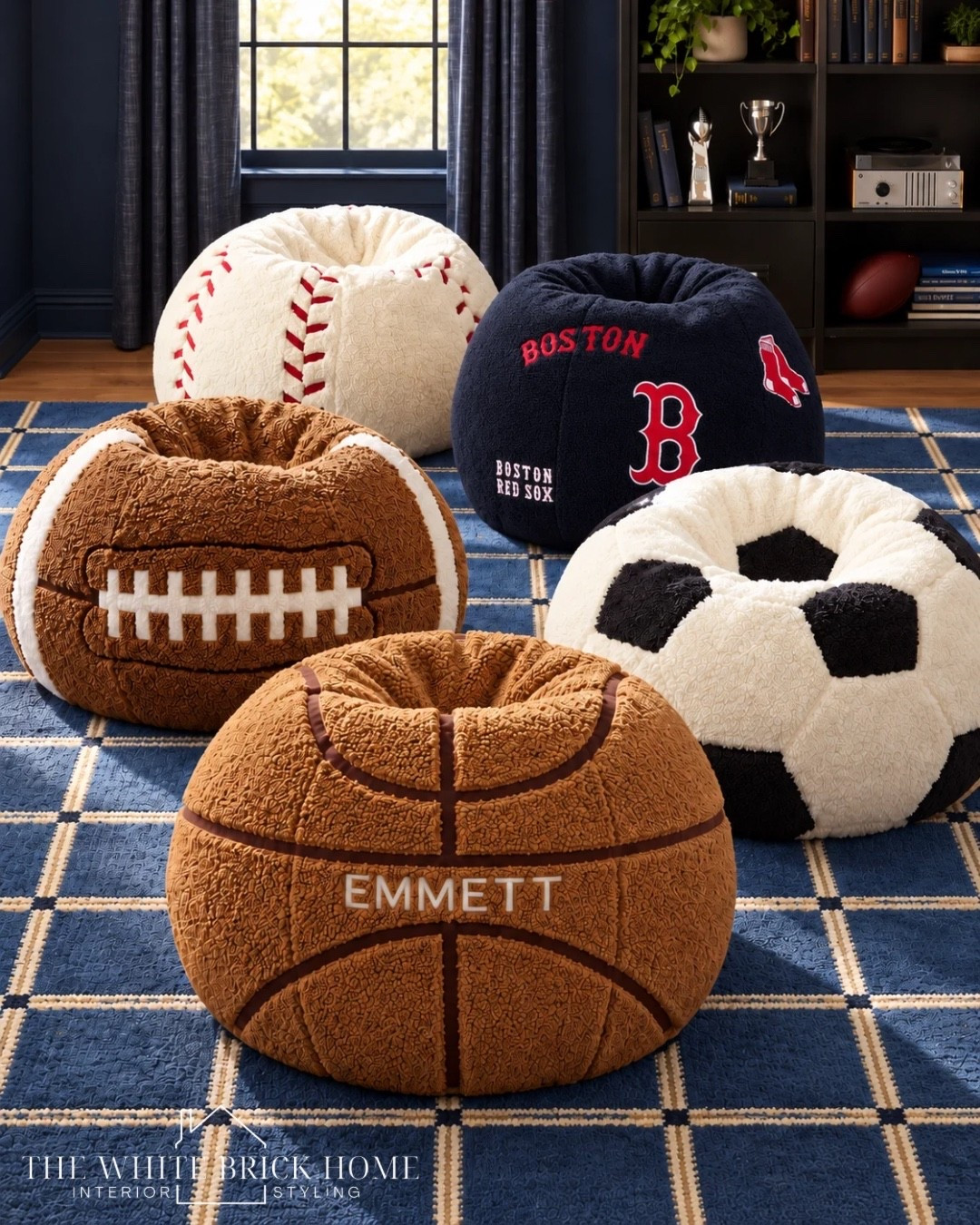 A round up of 30 sports themed bean bags at all different price points and from several different retailers - these sports themed bean bags make a great gift and add a fun touch of team spirit to any kids bedroom. 

Boys room, boys bedroom, kids room, kids bedroom, boys room decor, boys room ideas, boys room rug, boys room bean bag, boys room decor, boys room ideas, sports themed bean bag, boys room chair, bean bag, boys room decor ideas, home decor, teen, teen boy, teen boy bedroom, kids bedroom, boys room decor, boys room theme, sports themed, soccer bedroom, football bedroom, basketball bedroom, teen boy gifts, Amazon, Walmart, pottery barn, target