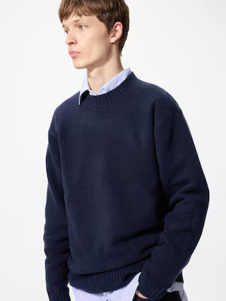 Men's Souffle Yarn Sweater Navy 2XL UNIQLO US | UNIQLO (US)