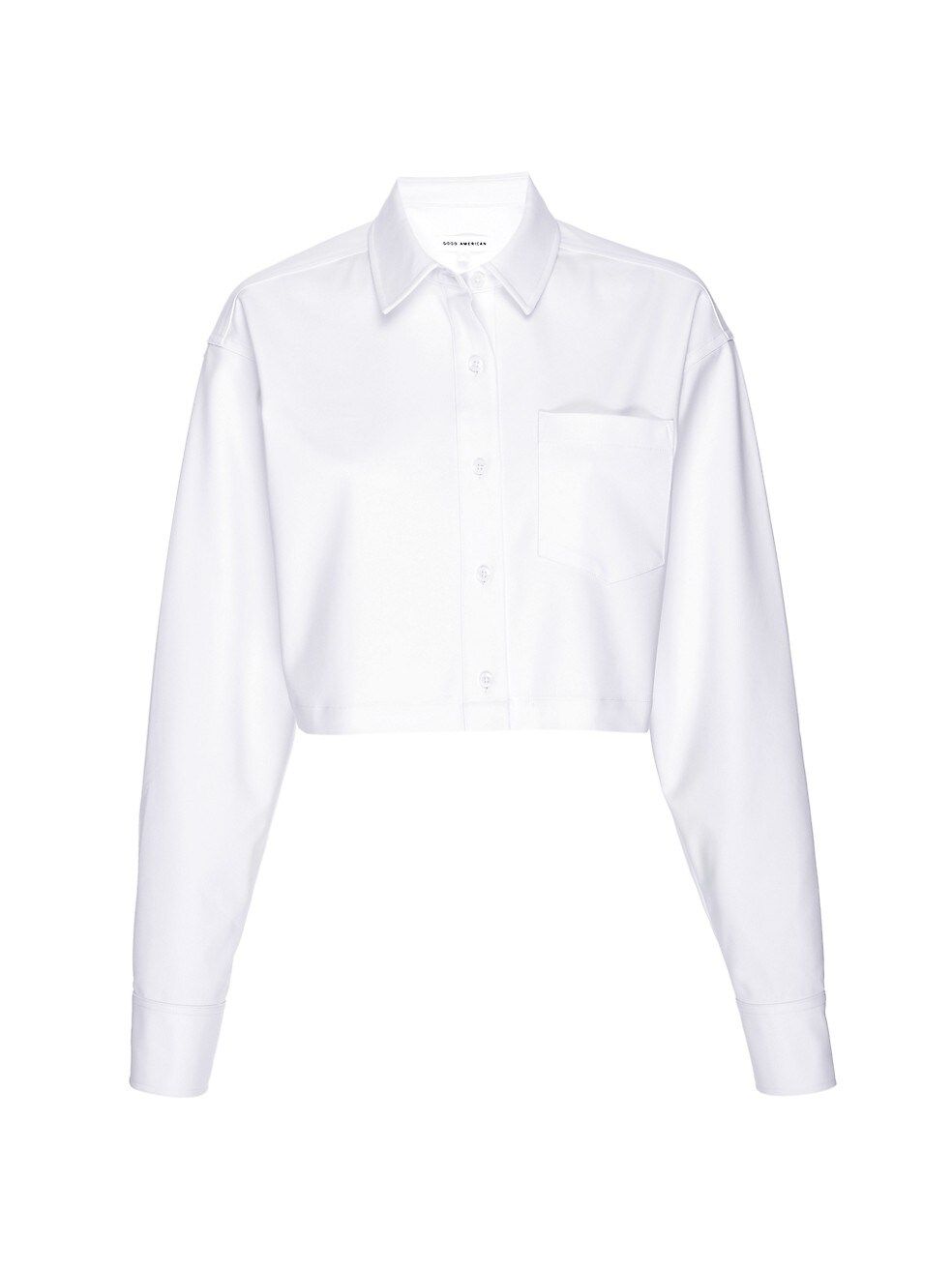 GOOD AMERICAN Boxy Crop Shirt | Saks Fifth Avenue