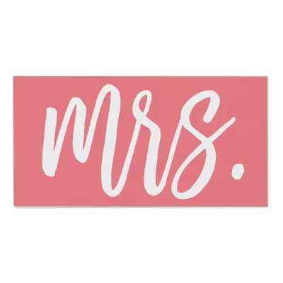 Personalization Mall Mr. & Mrs. Beach Towel, 30" x 60", Coral, Mrs. | Target