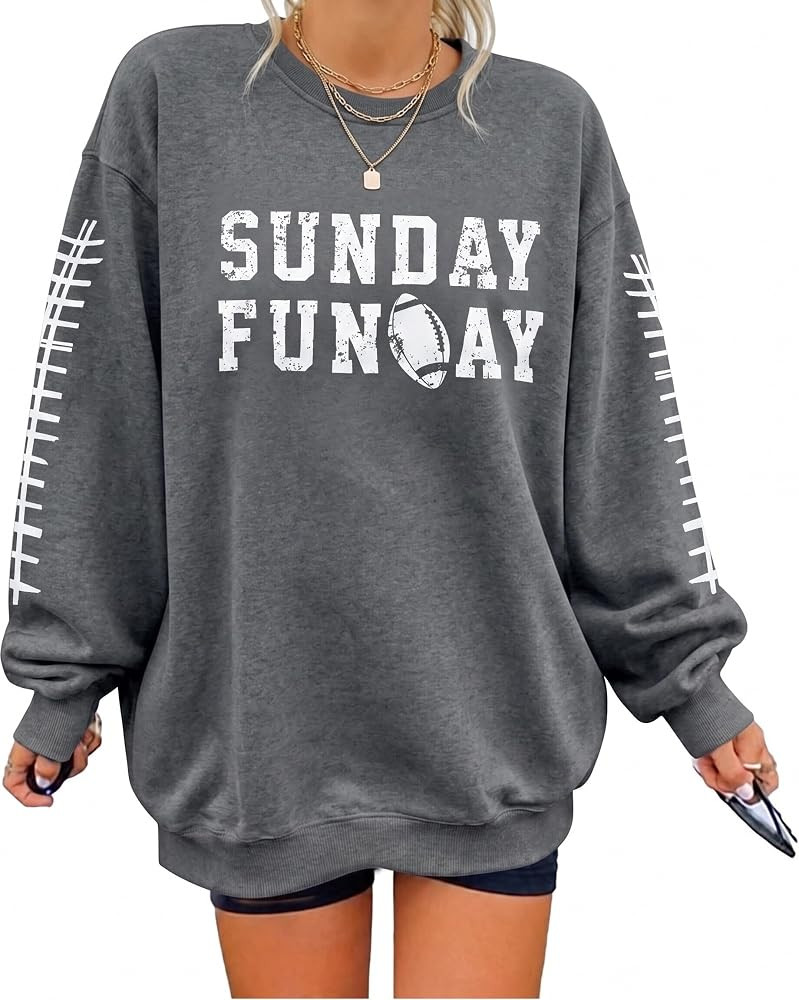 LUKYCILD Game Day Sweatshirt Women Go Cowboy Graphic Football Shirt | Amazon (US)