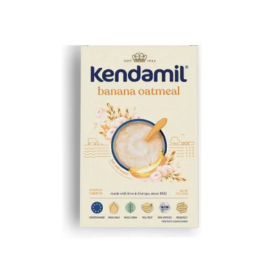 Kendamil Banana Creamy Oatmeal Cereal - 8oz: Age Level 6 Months+, 1st Stage, Baby Cereals, Mix Ready | Target