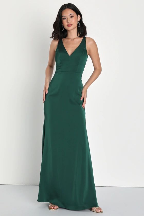 Intriguing Aura Emerald Green Sleeveless Maxi Dress | Lulus