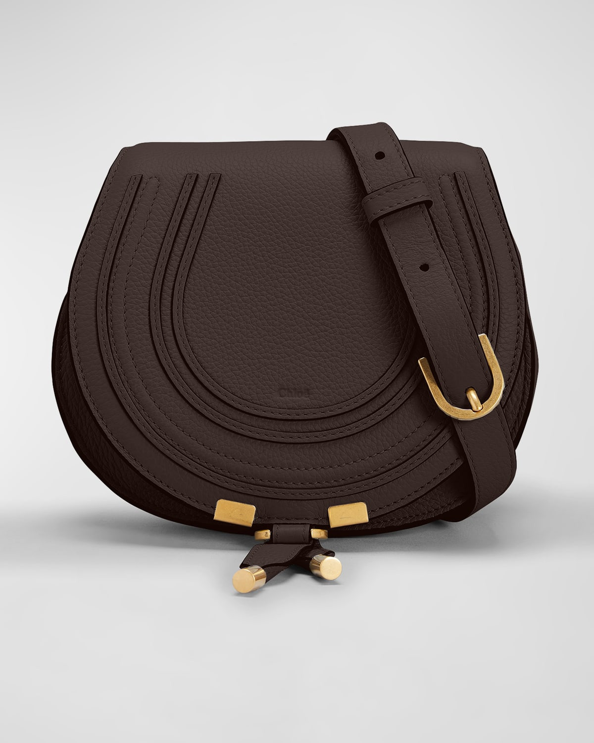 Marcie Mini Whipstitch Saddle Crossbody Bag | Neiman Marcus