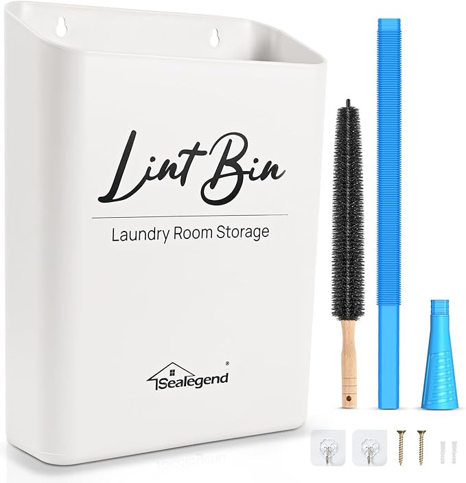 Sealegend 3 Pieces Dryer Lint Bin for Laundry Room Magnetic Lint Trash Can for Laundry Organizati... | Amazon (US)