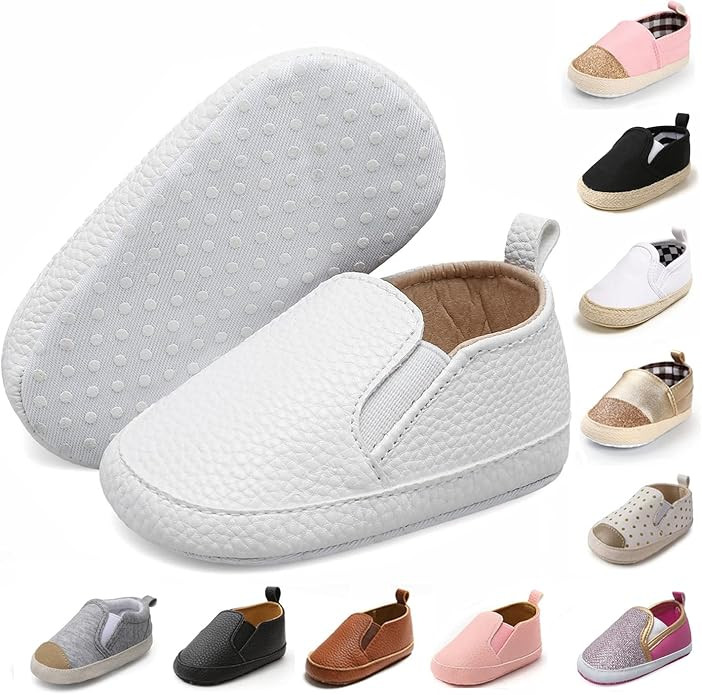 JOINFREE Infant Baby Girl Boy Canvas Shoes Soft Sole Slippers Ankle Sneaker Toddler Grib Shoes Fi... | Amazon (US)