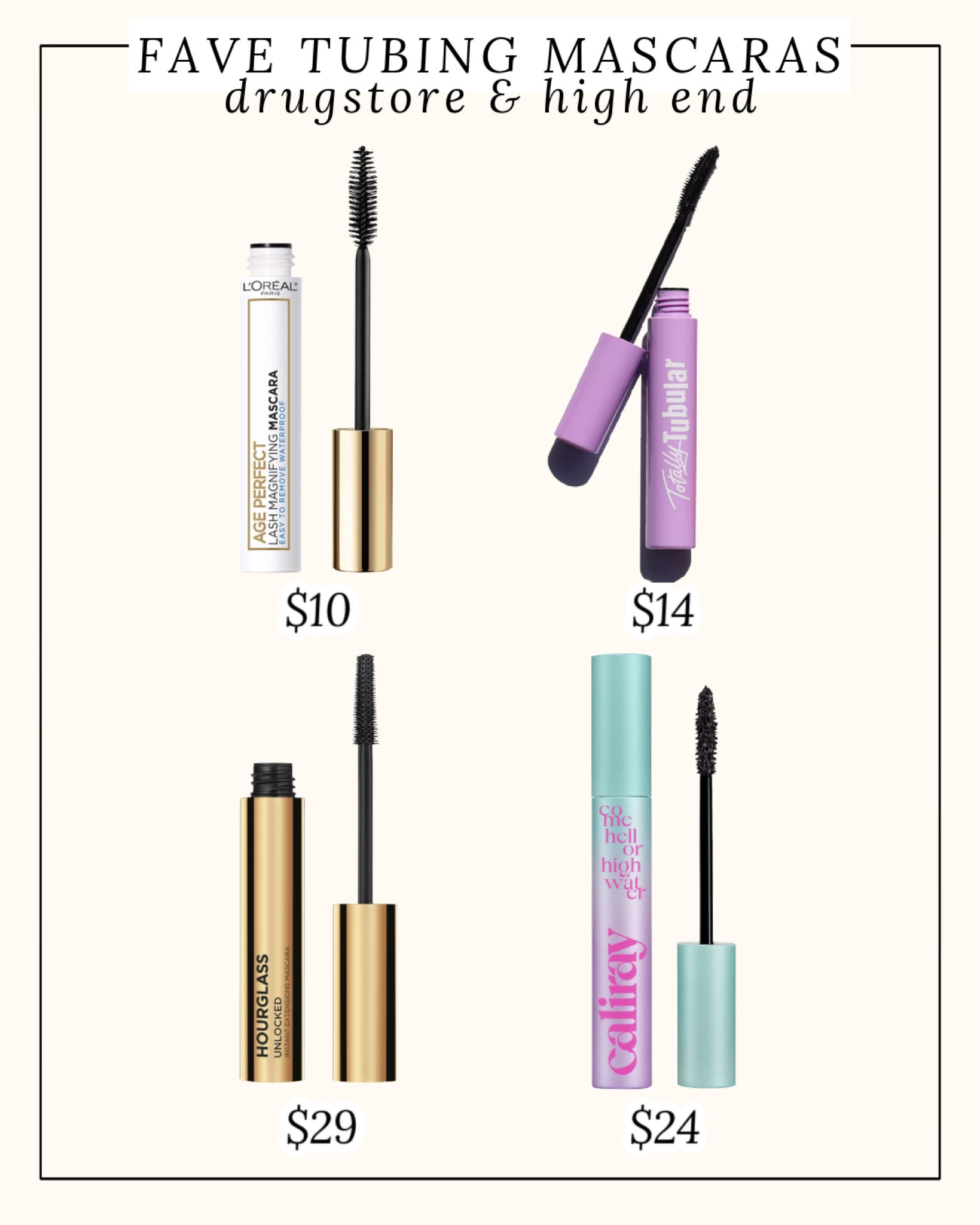 My favorite tubing mascaras - drugstore and high end! 

#LTKbeauty