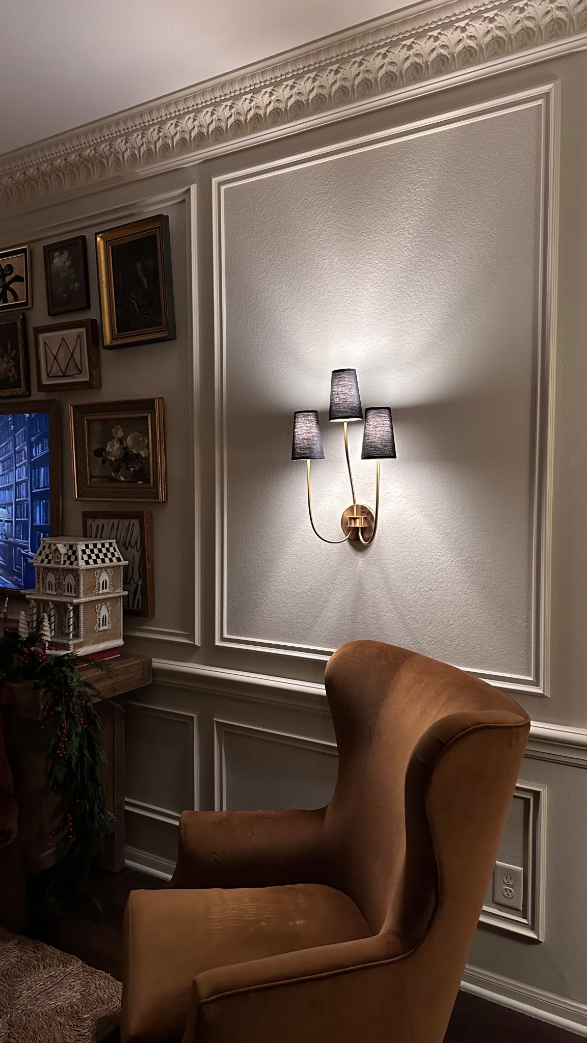 Has this sconce installed and loveee it!! It’s perfect here! I’ve been trying to do this since I think January! 

#LTKHome