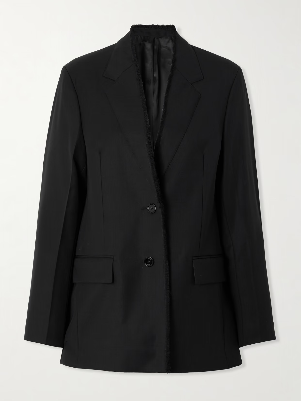Oversized frayed wool blazer | NET-A-PORTER (US)