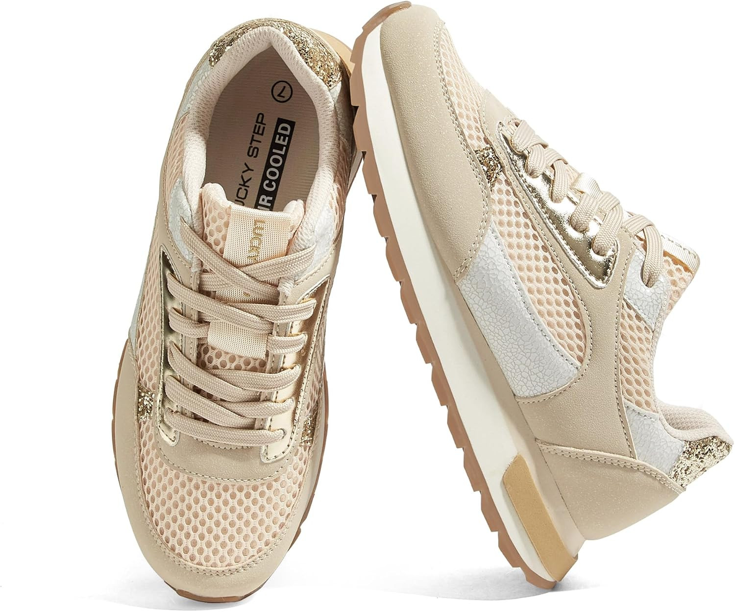 LUCKY STEP Women's Chunky Fashion Sneakers | Amazon (US)