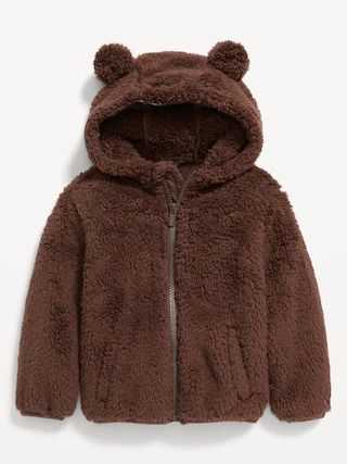 Unisex Sherpa Critter Zip-Front Hooded Jacket for Baby | Old Navy (US)