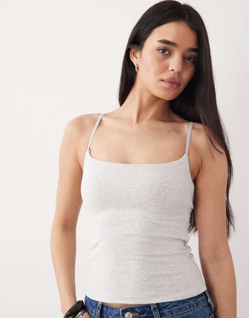 Abercrombie & Fitch bra free 90s seamless tank top in grey-White | ASOS (Global)