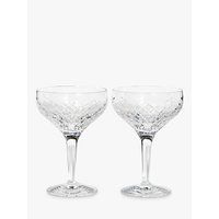 Soho Home Barwell Crystal Cut Champagne Coupe Glasses, 250ml, Set of 2 | John Lewis UK