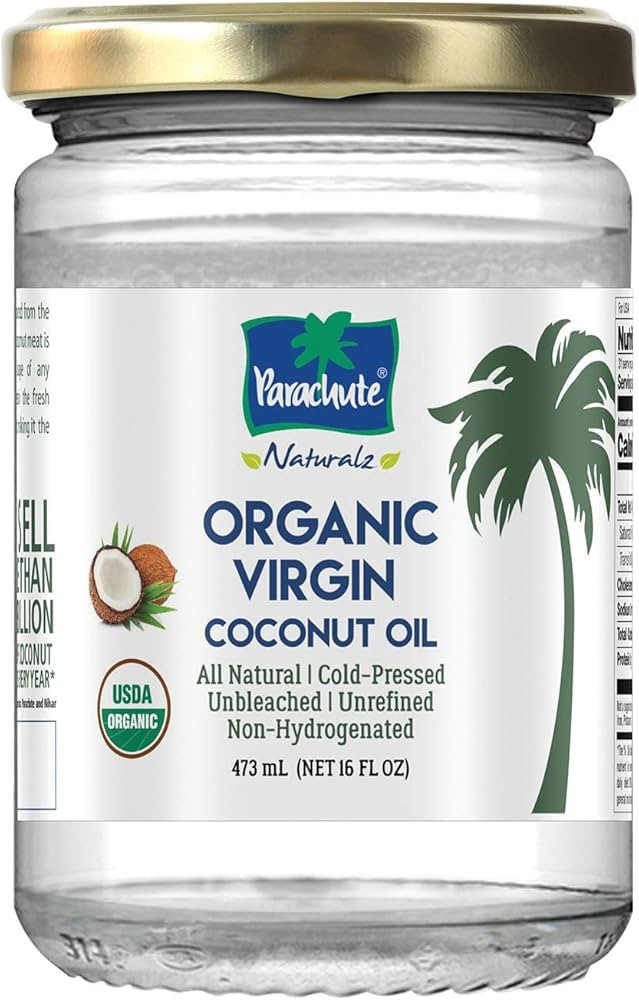 Parachute Naturalz Virgin Coconut Oil | 100% Organic Cooking Oil, Hair Oil and Skin Oil | Cold Pr... | Amazon (US)