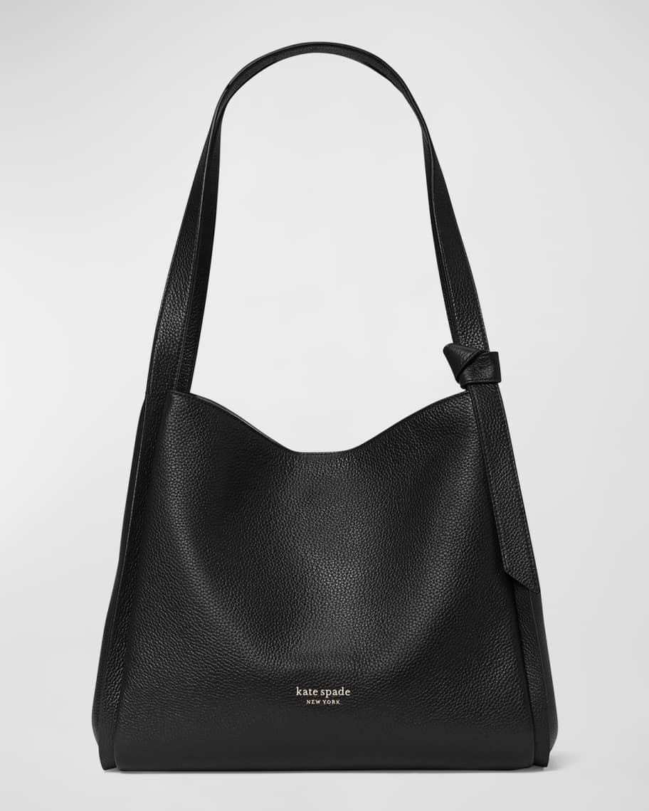 large pebbled leather hobo shoulder bag | Neiman Marcus