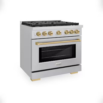 ZLINE KITCHEN & BATH 36-in 6 Burners 5.2-cu ft Convection Oven Freestanding Natural Gas Range (St... | Lowe's