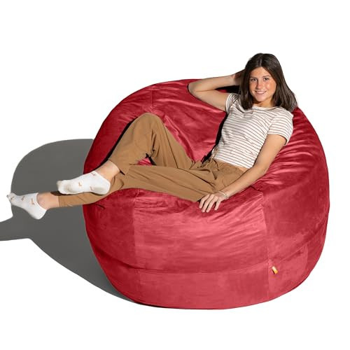 Jaxx Saxx 5 Foot Large Bean Bag w/Removable Cover, Cinnabar | Amazon (US)
