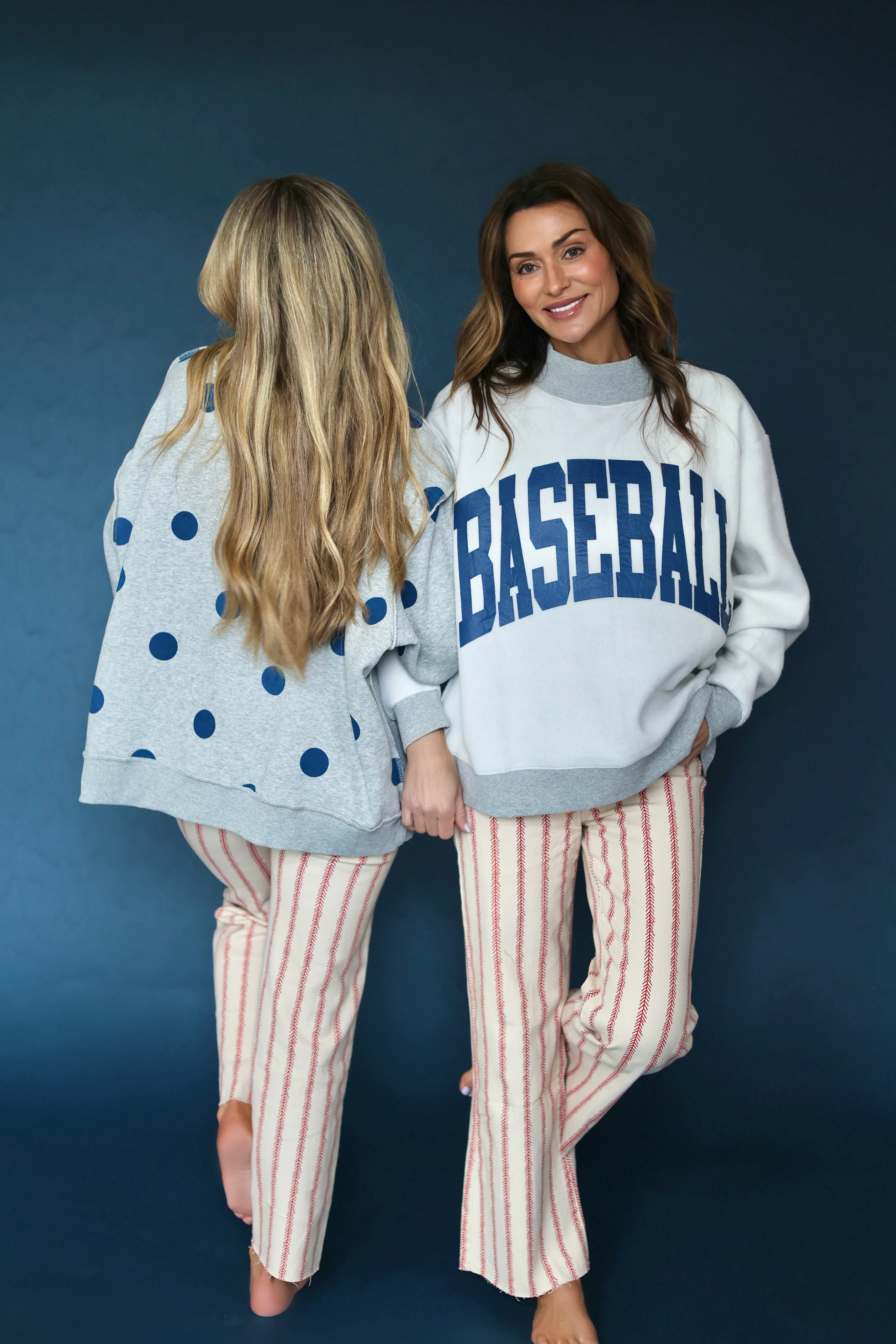 Baseball 2-Sided Mock Sweatshirt | Poppy & Pine