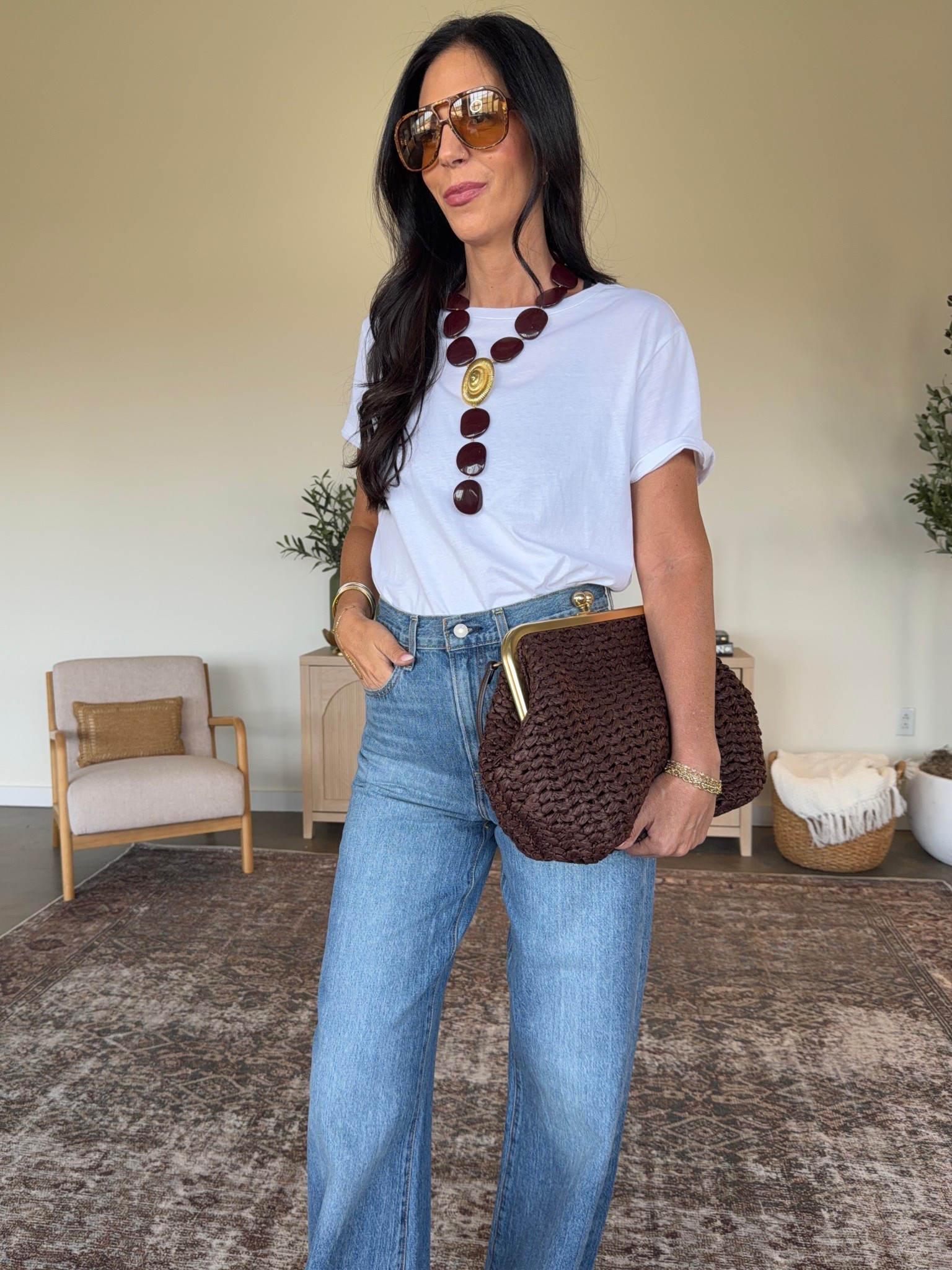 Adding a statement necklace can take any basic look and elevate it! 
Tee- small 
Levi’s denim- 27


#LTKOver40 #LTKootd #LTKU

#LTKmomlife #LTKootd #LTKU