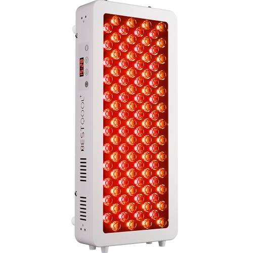 Bestqool Red Light Therapy for face Body, 4 Wavelengths Infrared Red Light Therapy, 100 Elite Grade Dual Chip LEDs, High Power Red Light Panel for Pain, Muscle, Energy. 170W. Modular Design. | Amazon (US)