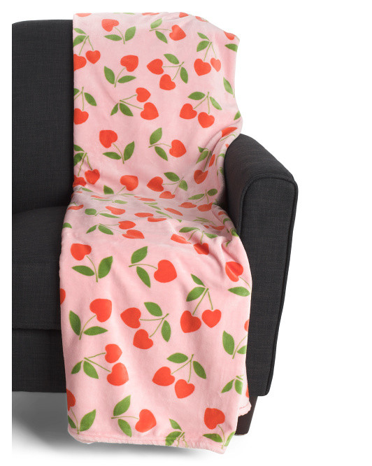 Cherry Heart Toss Throw | TJ Maxx