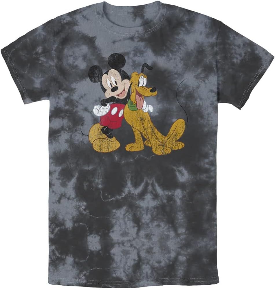 Disney Mens Classic Mickey Mickey and Pluto Young Men's Short Sleeve Tee Shirt | Amazon (CA)