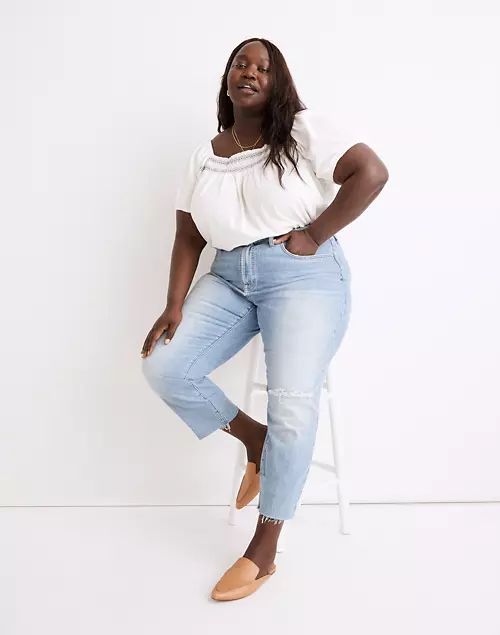 The Plus Curvy Perfect Vintage Jean in Coney Wash: Destroyed Edition | Madewell