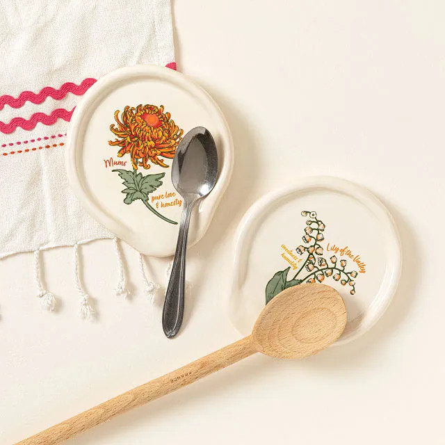 Birth Month Flower Spoon Rest | UncommonGoods