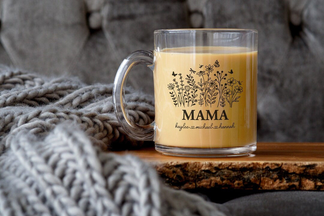 Custom flower Mama mug, Mothers Day Gift Personalized Kids Names, Gift from Daughter/Son, Gift fo... | Etsy (US)