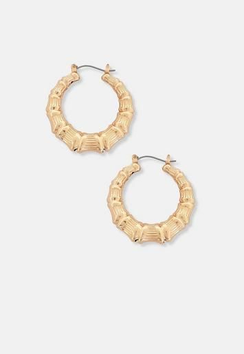 Gold Look Classic Creole Hoop Earrings | Missguided (US & CA)