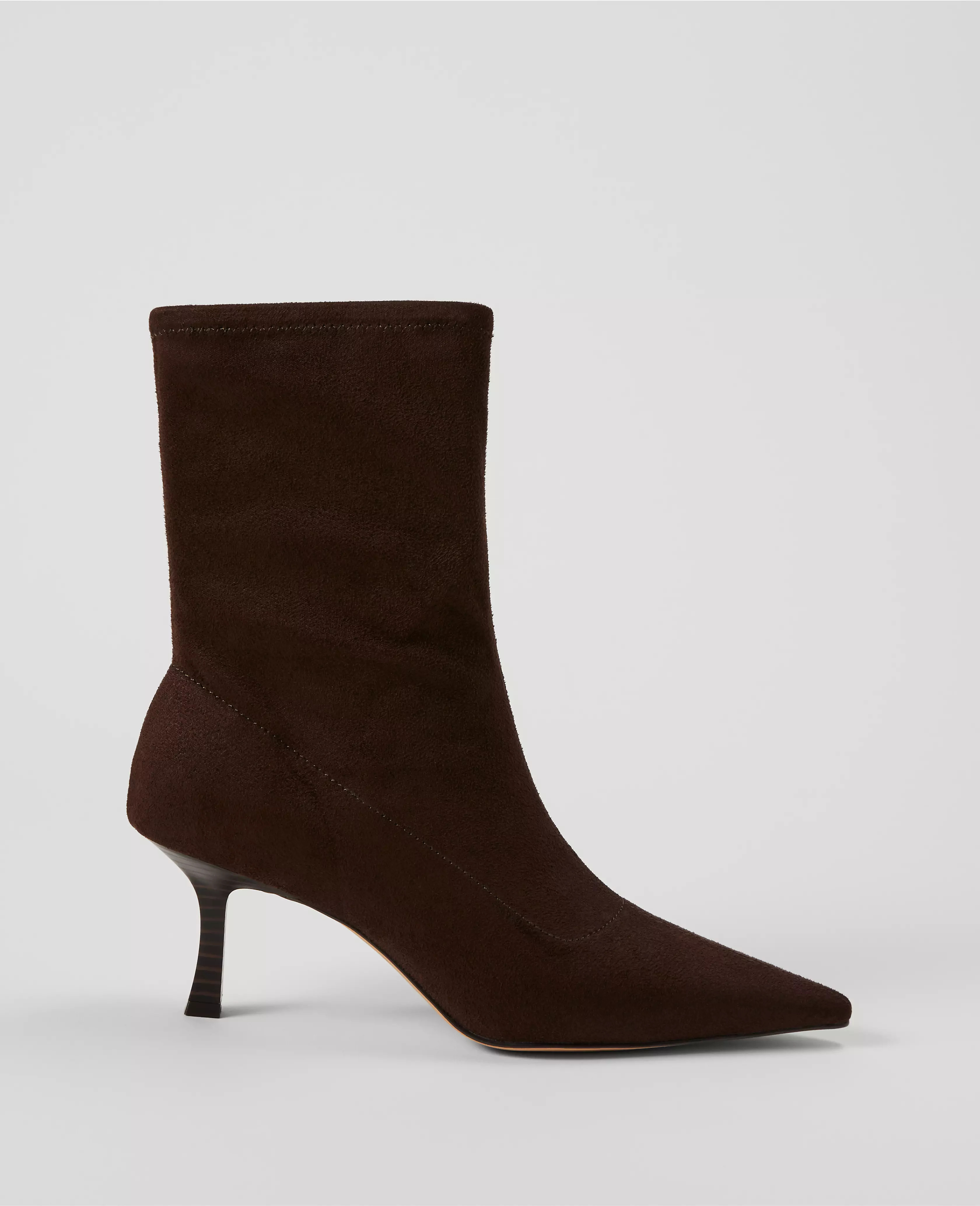 Microstretch Suede Pointy Toe Bootie | Ann Taylor (US)