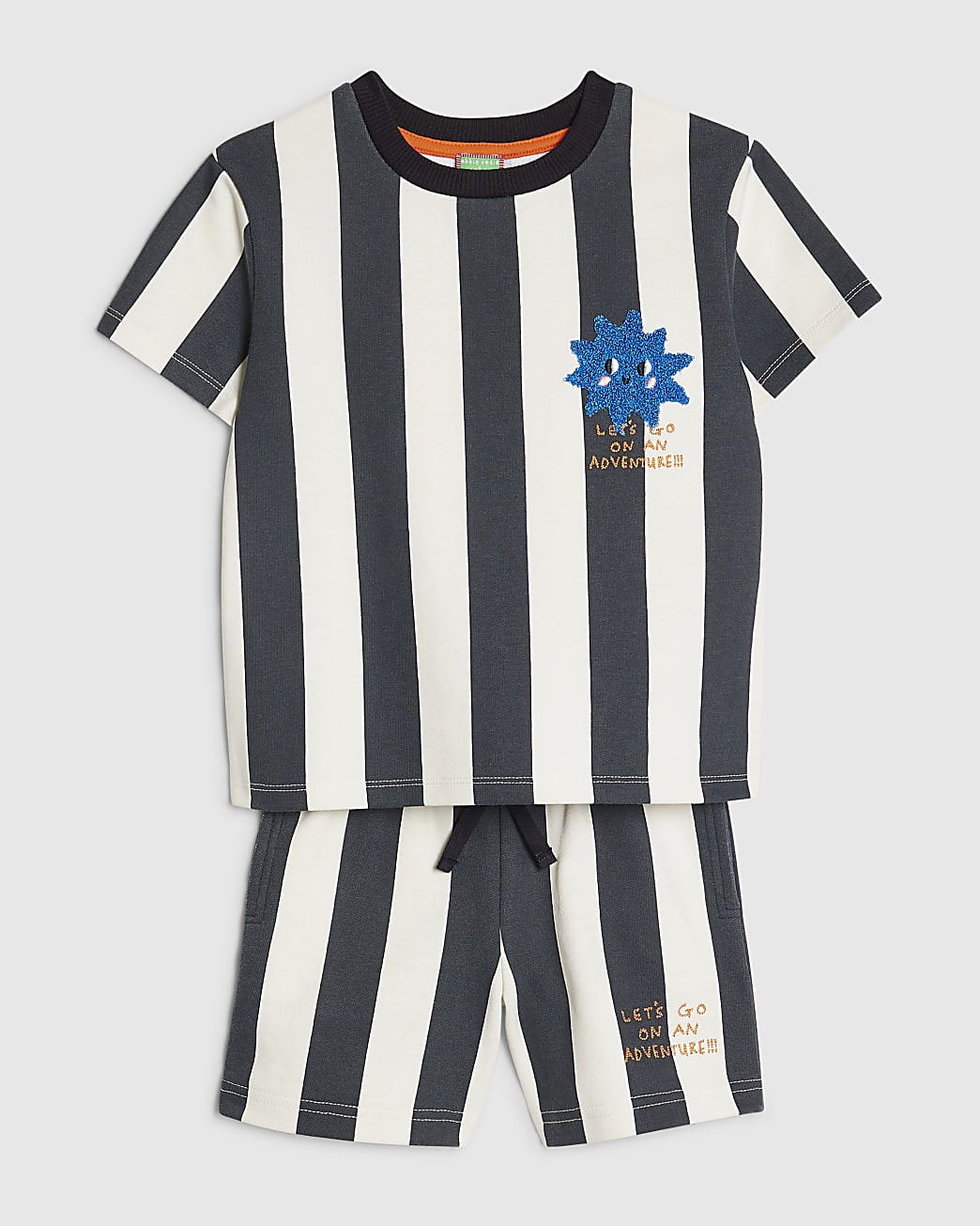 Mini Boys Navy Abbie Rosie Striped Set | River Island UK & IE