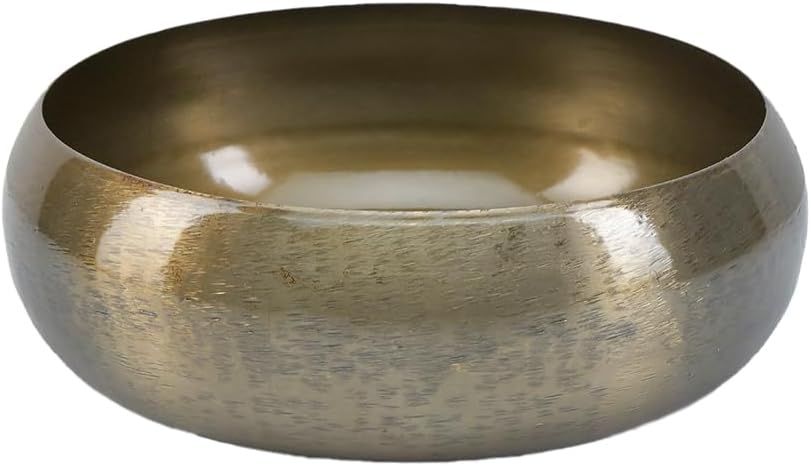 Serene Spaces Living 8.5" Vintage Gold Round Iron Bowl, Large Table Centerpiece, Gold Container f... | Amazon (US)