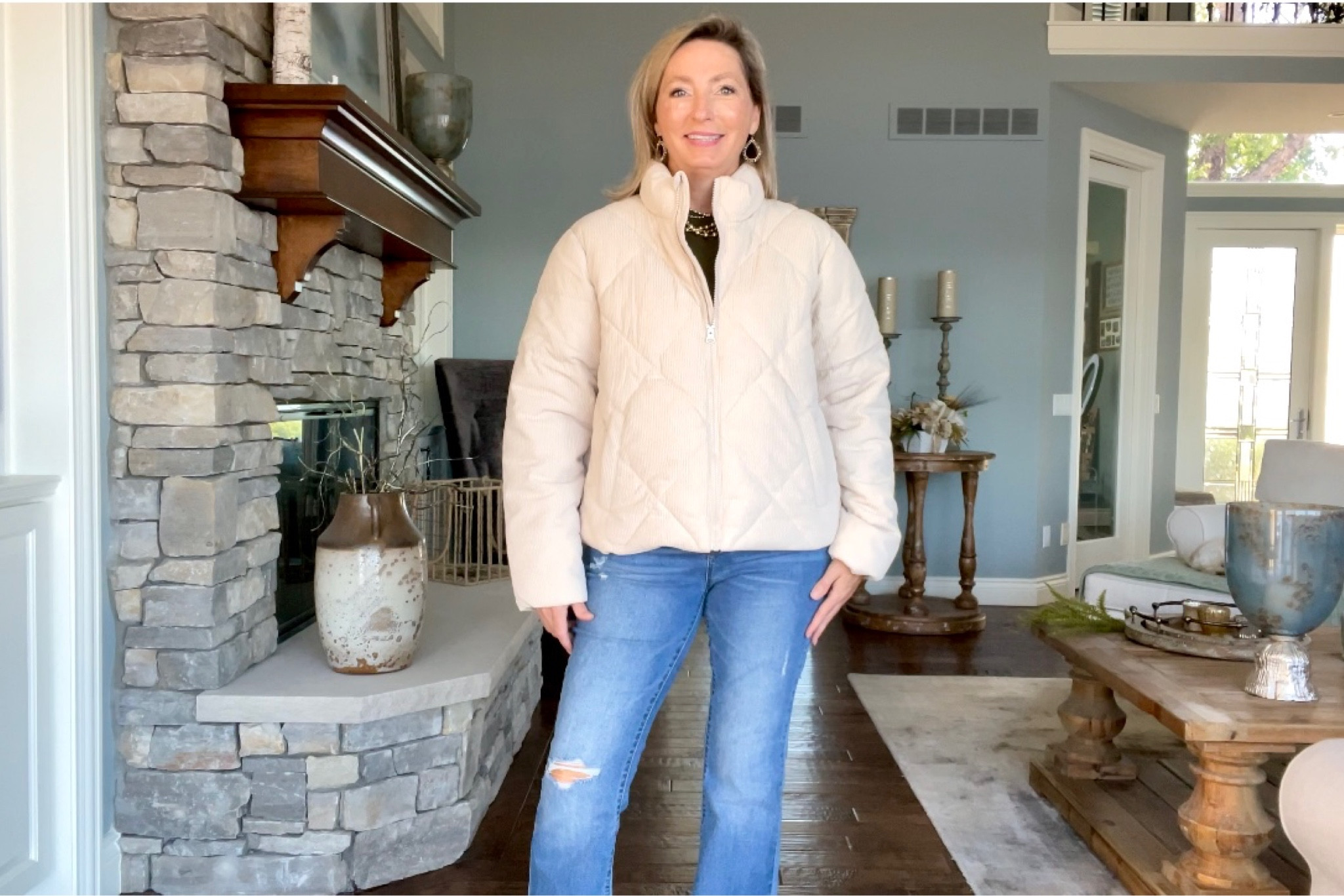 Walmart is also carrying this NEW oatmeal colored corduroy  puffer that is really on trend this fall  

#LTKunder50