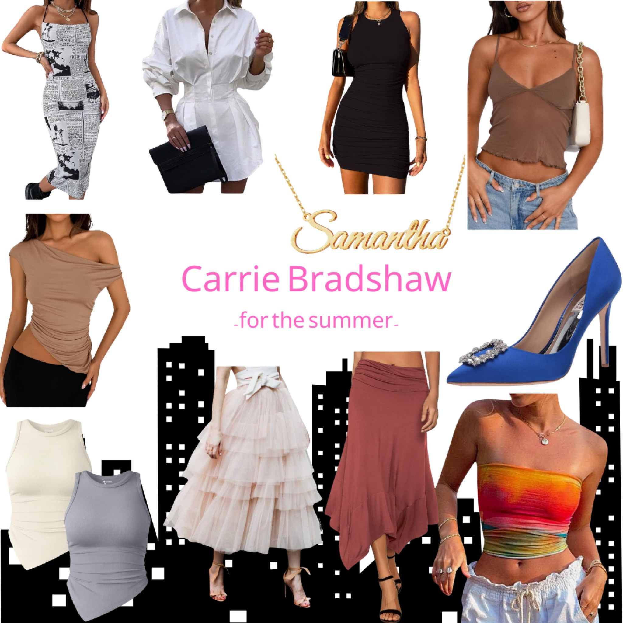 Carrie Bradshaw summer looks, summer fashion, city style. 

#LTKSeasonal #LTKSummerSales #LTKFindsUnder50