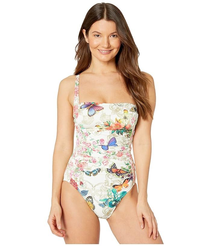 Johnny Was Holly Bandeau One-Piece (Multi) Women's Swimsuits One Piece | Zappos