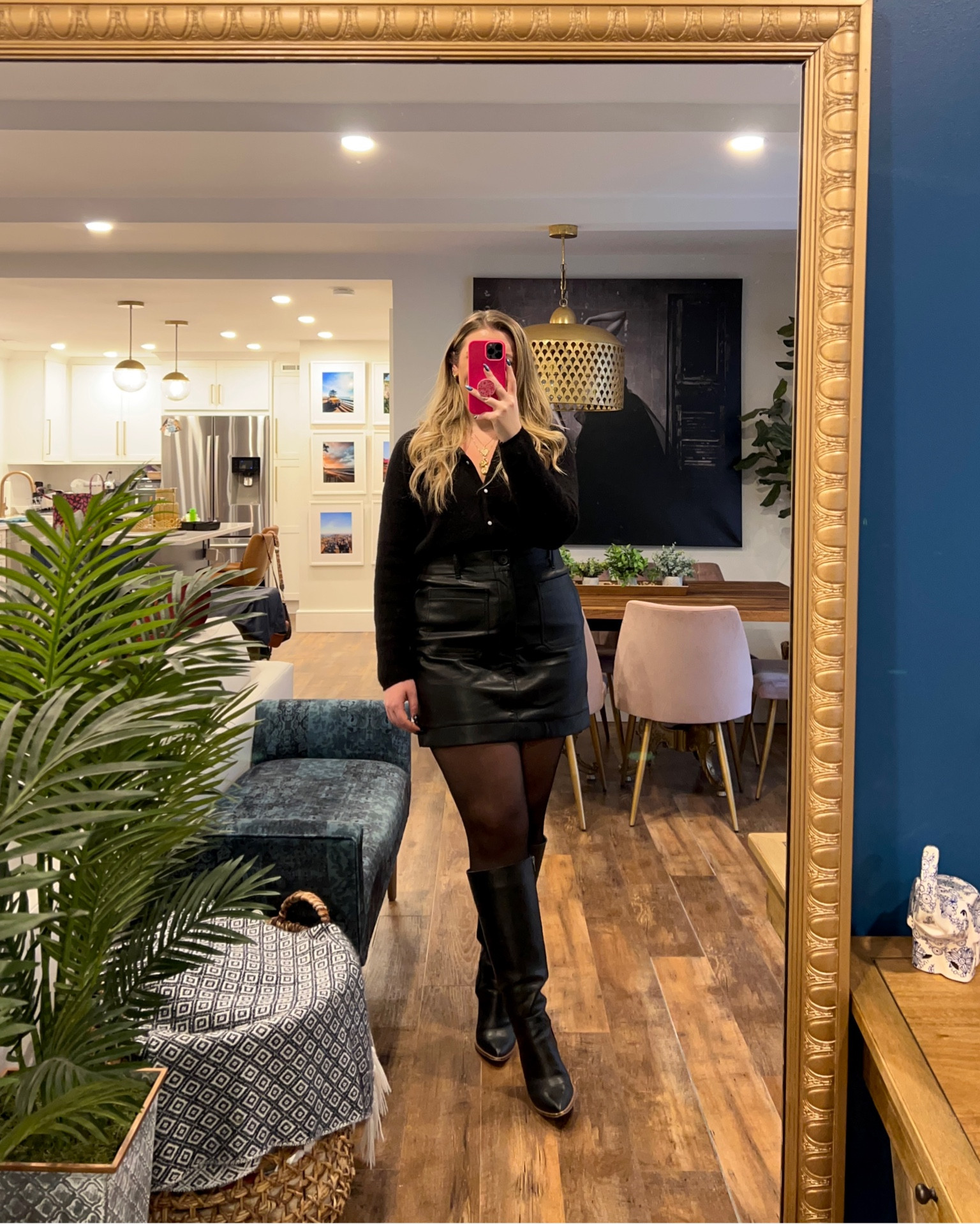 The best fitting mini skirt for pear shapes / wearing a large / true to size with room in the waist / Sezane cardigan 

#LTKmidsize #LTKstyletip #LTKSeasonal