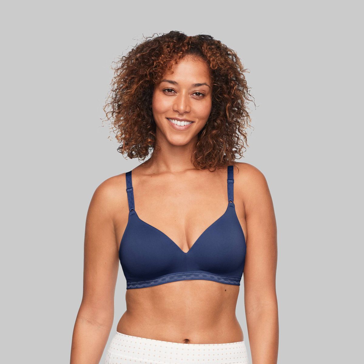 Simply Perfect by Warner's Women's Supersoft Wirefree Bra RM1691T - 34C Navy | Target