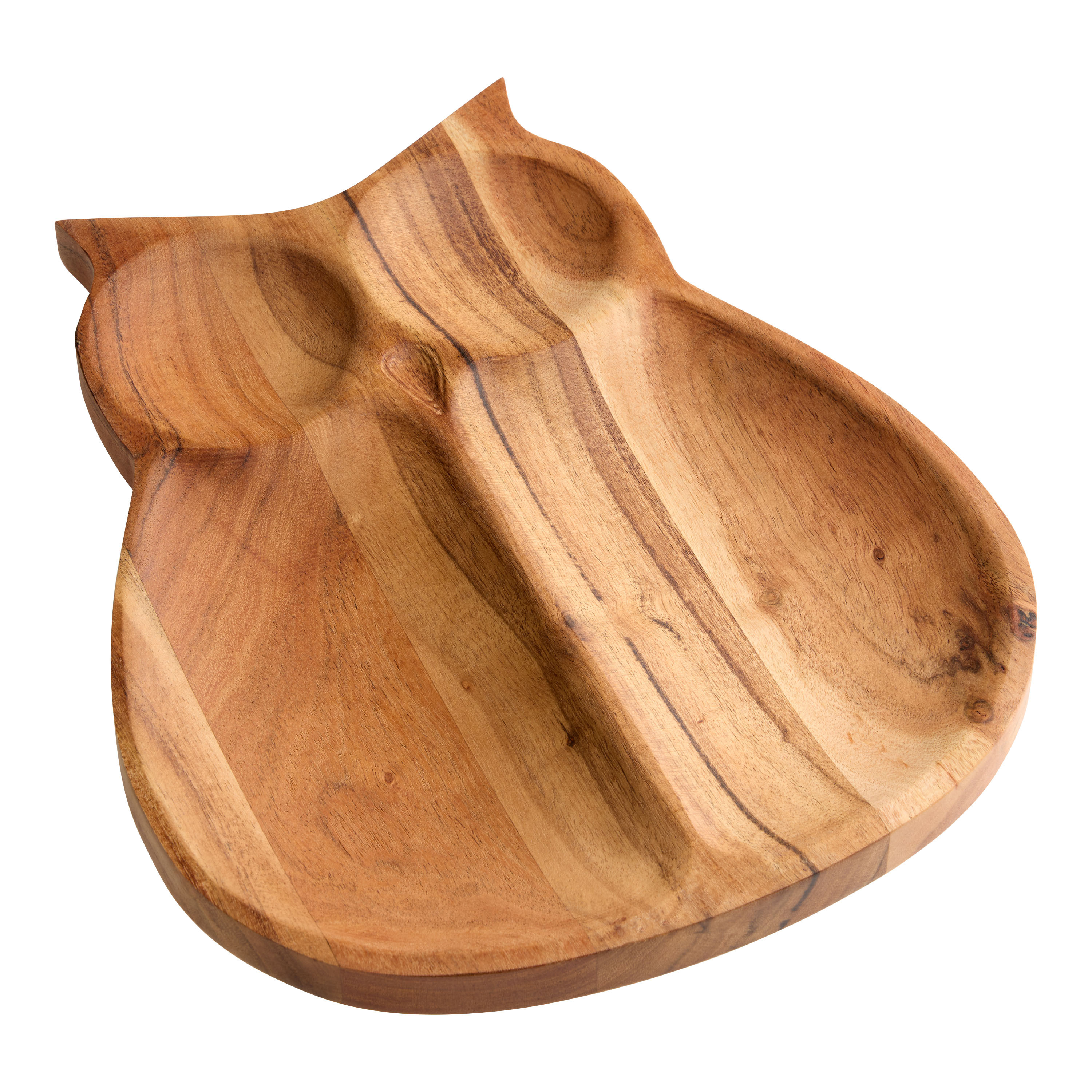 Acacia Wood Owl Figural Serving Board | World Market