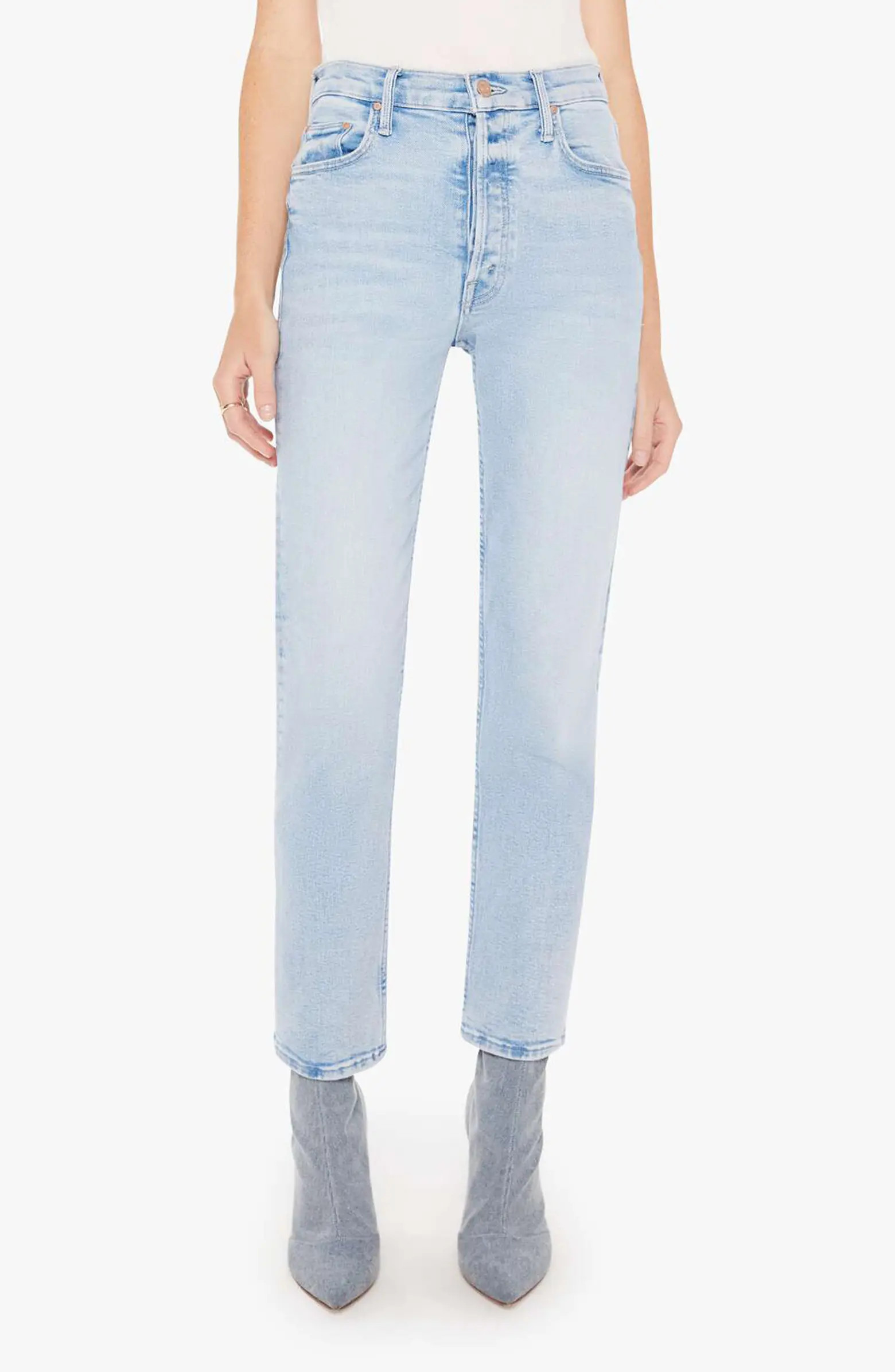 MOTHER The Tomcat Flood High Waist Ankle Straight Leg Jeans | Nordstrom | Nordstrom
